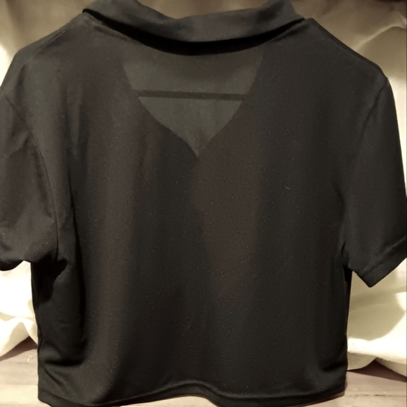 Black collared crop top - Picture 4 of 5